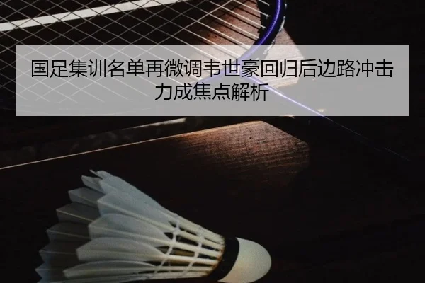 国足集训名单再微调韦世豪回归后边路冲击力成焦点解析